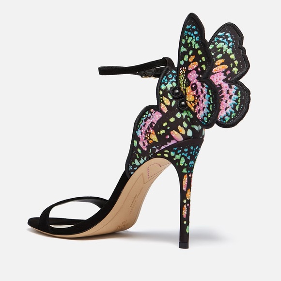 New Sophia Webster Chiara Embellished Heeled Sandals Papillon Paradise Print - Picture 4 of 12